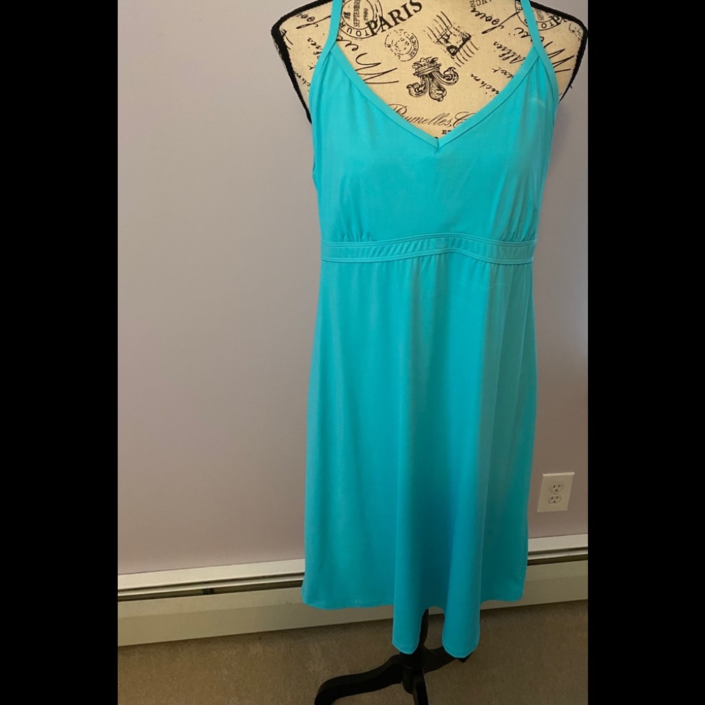 Aqua blue Athleta spandex sundress